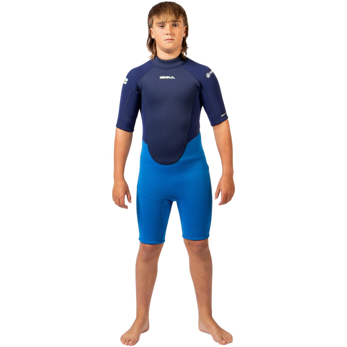 2025 Gul Junior Response Natur 3/2mm Shorty Neoprenanzug RE3322-BLBL - Blue
